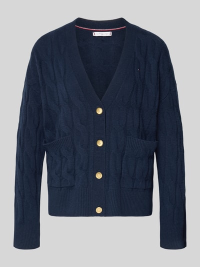 Tommy Hilfiger Kurtka z dzianiny o kroju oversized z czystej wełny Granatowy 2