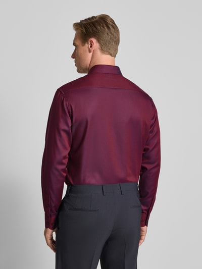 ETERNA Modern Fit Businesshemd mit Knopfleiste Bordeaux 5