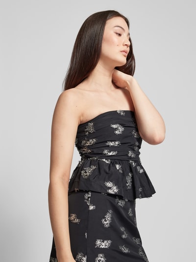 BAUM & PFERDGARTEN Bandeau-Top mit Allover-Muster Black 3