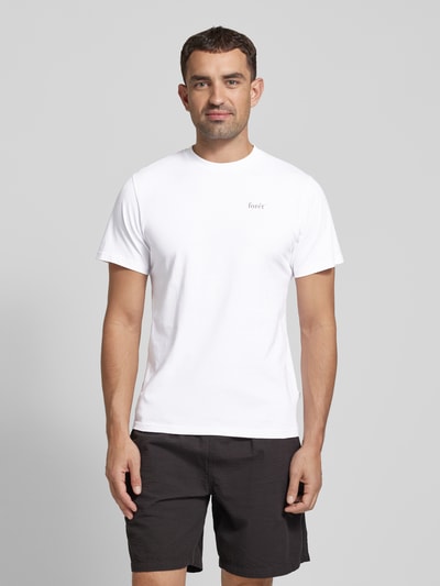 Forét T-Shirt mit Label-Print Modell 'STILL' Weiss 4