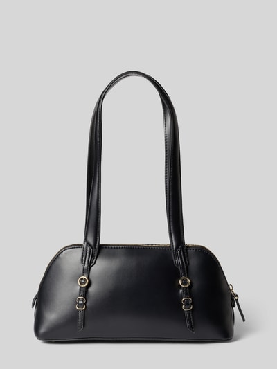Produktfoto, Henkeltasche mit Label-Applikation Modell 'SYNDRA_DUFFLE' von HUGO in schwarzer Lederoptik, Reißverschluss, Hauptfach, Einschubfach, Tragehenkel, Materialverarbeitung aus Kunstleder
