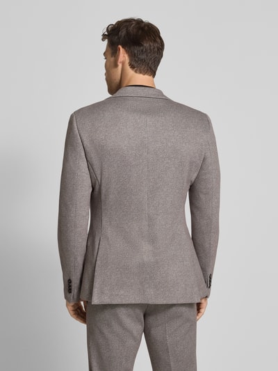 Zuitable Marynarka na dwa guziki o kroju slim fit z kieszeniami z patką model ‘DiNick’ Beżowy 5