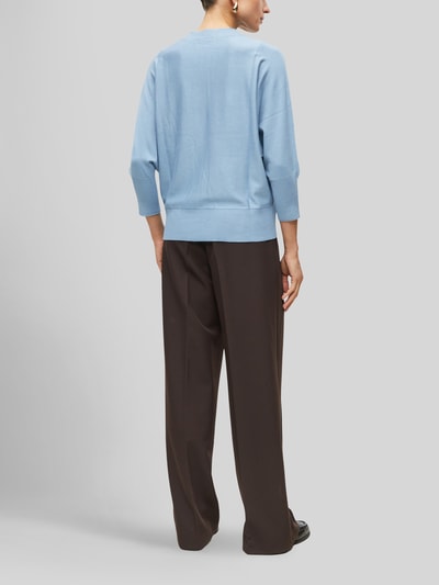 s.Oliver BLACK LABEL relaxed fit pullover met vleermuismouwen Bleu - 4