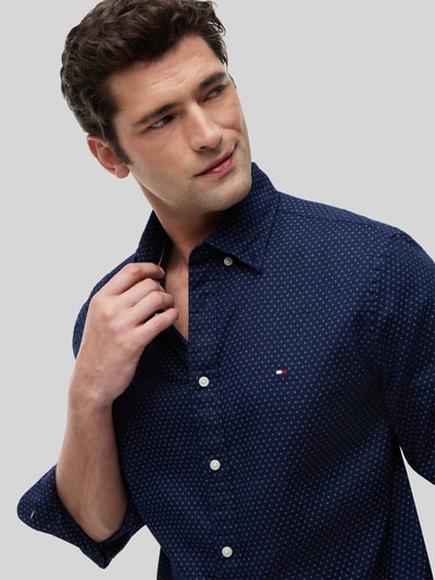 Tommy Hilfiger Regular Fit Freizeithemd aus reiner Baumwolle Marine 3