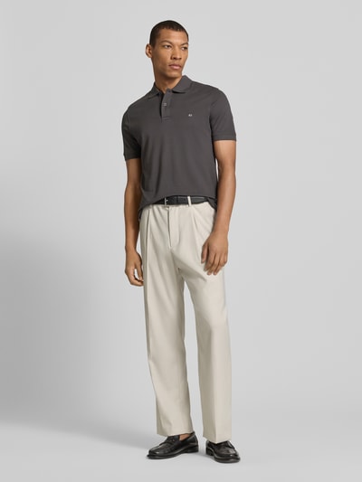 Christian Berg Men Regular Fit Poloshirt mit Stitching Anthrazit 1