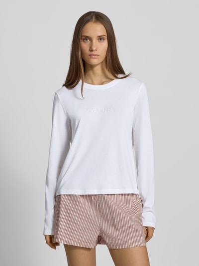 Calvin Klein Underwear Shirt met lange mouwen en labelstitching Wit - 4