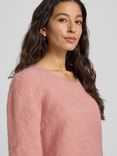 American Vintage Strickpullover mit gerippten Abschlüssen Modell 'NUNY' Altrosa 3