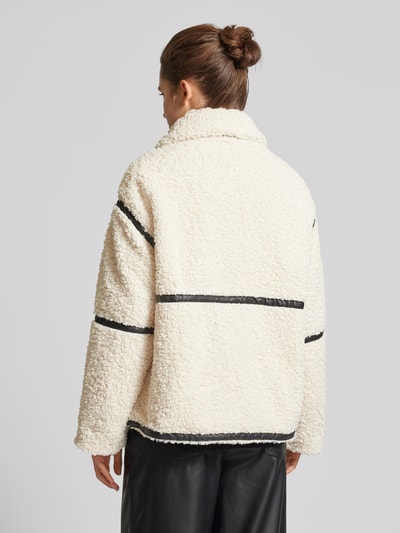 Only Regular Fit Webpelzjacke mit Umlegekragen Modell 'PARIS' Offwhite Melange 5