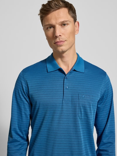 RAGMAN Regular fit poloshirt met borstzak, model 'Fineliner' Koningsblauw - 3