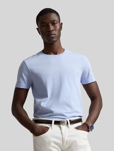 Polo Ralph Lauren męski t-shirt o kroju regular fit z czystej bawełny Jasnoniebieski 4
