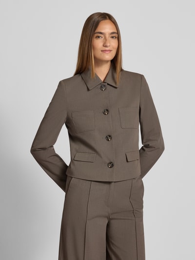 Christian Berg Woman Selection Regular Fit Blazer mit Viskose-Anteil und Umlegekragen Dunkelbraun 4