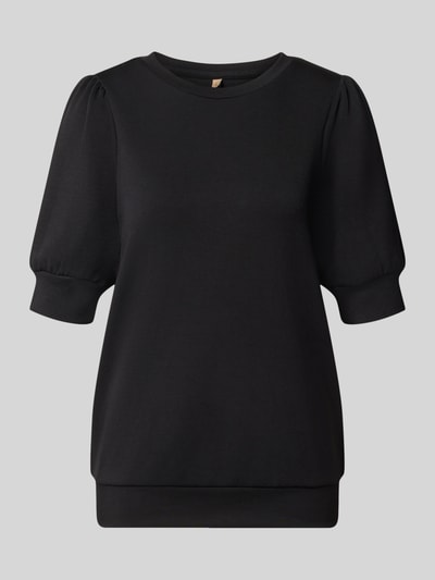 Produktfoto, bluza z bufiaste rękawy, luźny krój, okrągły dekolt, rękaw o dł. 1/2, Mieszanka materiałów z dodatkiem streczu, model 'BANU' od Soyaconcept