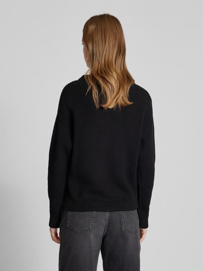 Jake*s Casual Oversized Strickpullover aus Viskose Black 5