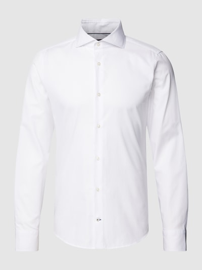 JOOP! Collection Slim Fit Business-Hemd mit Haifischkragen Modell 'Pai' Weiss 2