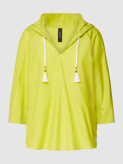 Marc Cain Blouse met zijde in een effen design Neon groen - 2