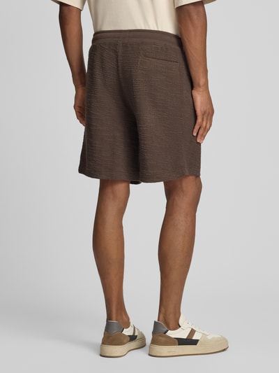 Marc O'Polo Relaxed Fit Sweatshorts aus Baumwoll-Mix Dunkelbraun 5