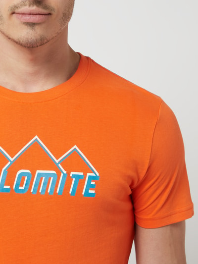 DOLOMITE T-shirt z bawełny bio  Pomarańczowy 3