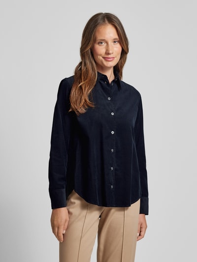 Marc O'Polo Regular fit overhemdblouse van fijne corduroy Marineblauw - 4