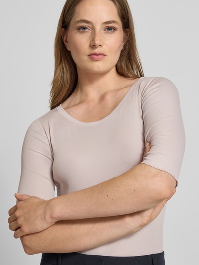 Marc Cain T-shirt van katoenmix met logo-applicatie Kit - 3