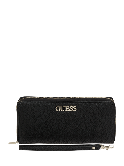 Guess Geldbörse mit Logo-Applikation Modell 'Alby' Black 1