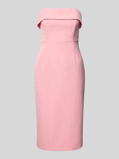Bardot Knielanges Cocktailkleid mit Reißverschluss auf der Rückseite Hellrosa 2