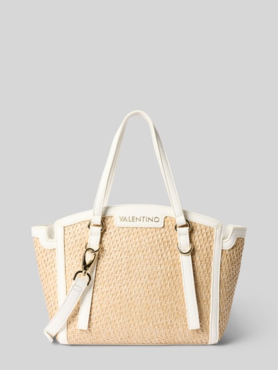 Produktfoto, VALENTINO BAGS Handtasche in Flecht-Optik Modell 'Demetra', Hauptfach mit Reißverschluss, Logo-Detail, abnehmbarer Schulterriemen, Tragehenkel, Maße: 35 cm Breite, 22 cm Länge, 8 cm Tiefe, 38 cm Schulterriemen