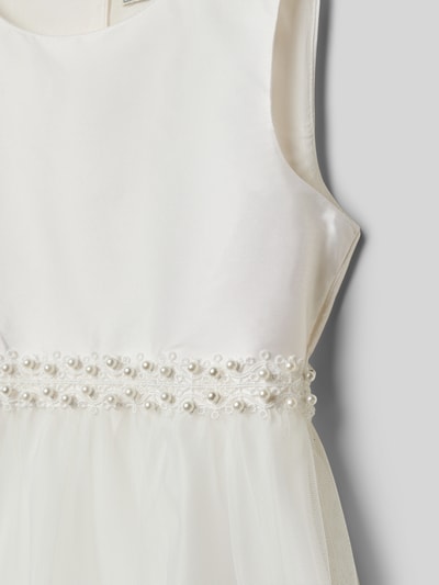 Młodzieżowe modelka nosi Regular Fit Sukienka z ozdobnym obszyciem od Une Hautre Couture, mieszanka bawełny, rozmiar 134, detailaufnahme.