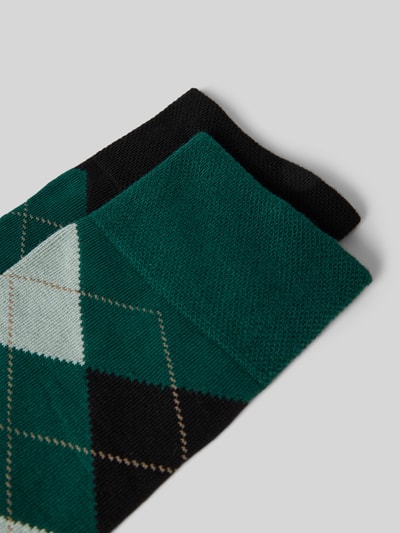 camano Sokken met elastische ribboordjes in een set van 2 paar Flessengroen - 2