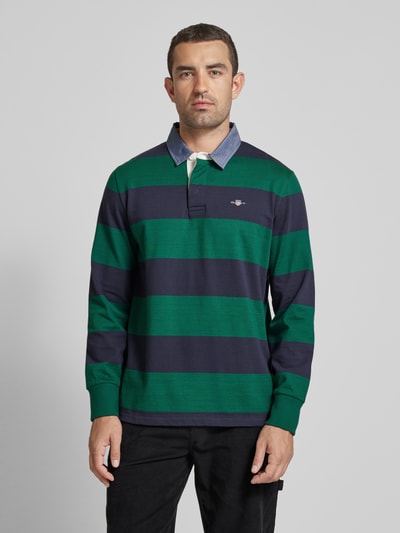 Gant Sweatshirt met kentkraag Donkergroen - 4