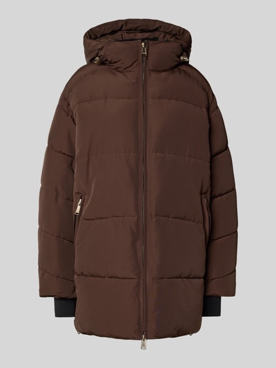 WITHBLACK Puffer Jacket met capuchon Donkerbruin - 2