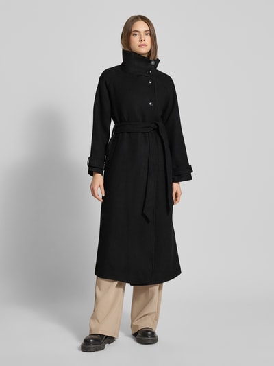 Gina Tricot Straight Fit Mantel mit Woll-Anteil Black 4