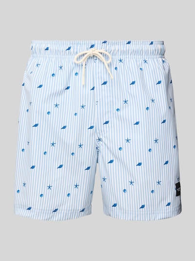 Jack & Jones Regular Fit Badeshorts mit Label-Patch Modell 'STMAUI' Hellblau 1