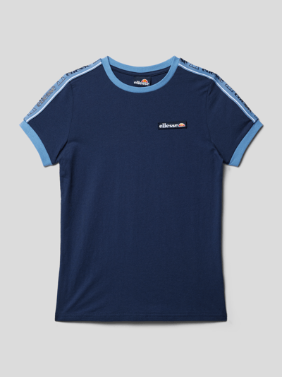 Ellesse T-Shirt mit Kontraststreifen Modell 'Giovi' Marineblau 1