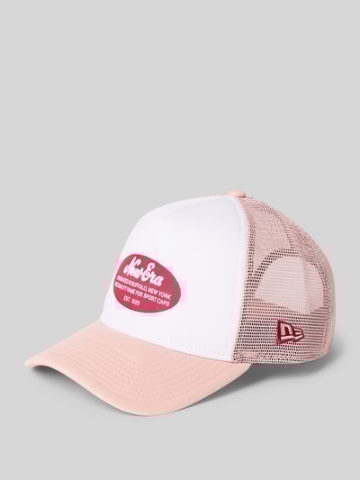 New Era Trucker Cap mit Label-Patch Rosa 1