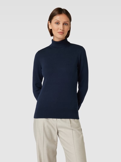 Montego Strickpullover mit Stehkragen Dunkelblau 4