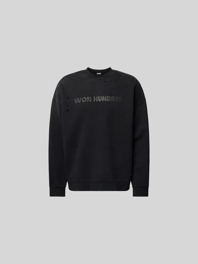 WON HUNDRED Sweatshirt mit Label-Print Black 2