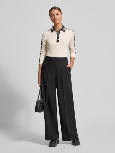 Marc Cain Poloshirt met korte knoopsluiting Zand - 1