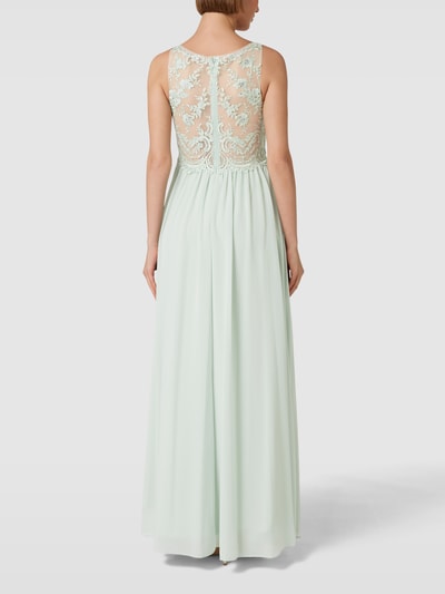 Laona Abendkleid mit Ziersteinen und floralen Stickereien Mint 5