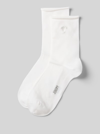 JOOP! Collection Sokken met labelstitching Wit - 1