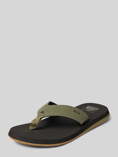 REEF Zehentrenner mit Label-Details Modell 'The Layback' Oliv 1