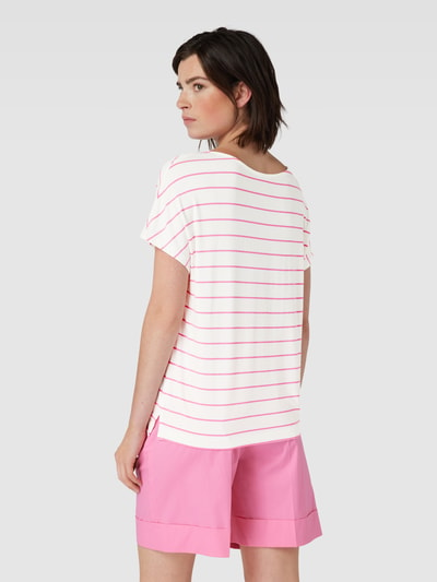 s.Oliver RED LABEL T-Shirt aus Viskose-Elasthan-Mix mit U-Ausschnitt Pink 5