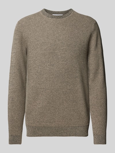 SELECTED HOMME Strickpullover mit Strukturmuster Modell 'ROSS' Mittelgrau 2