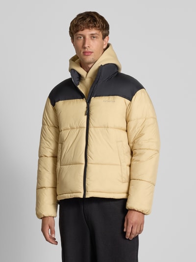 REVIEW Steppjacke mit Label-Print Beige 4