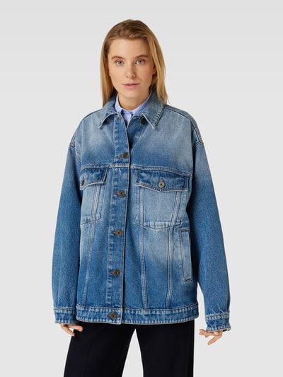 Weekend Max Mara Oversized Jeansjacke mit Umlegekragen Jeansblau 4