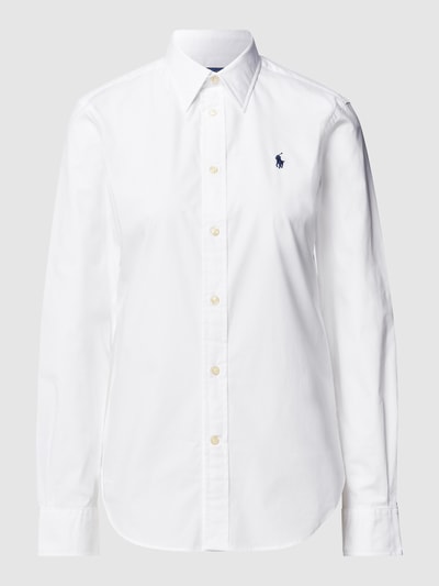 Polo Ralph Lauren Hemdbluse mit Stretch-Anteil und Label-Stitching Weiß 2