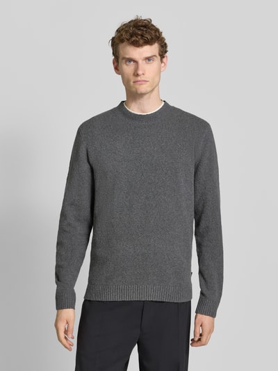 JACK & JONES Premium Strickpullover mit Polokragen Modell 'MAVERICK' Mittelgrau Melange 4