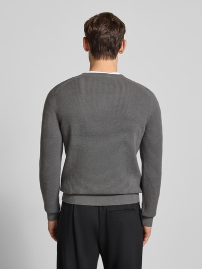 Tiger Of Sweden Gebreide pullover met ribboorden, model 'Connor' Donkergrijs - 5