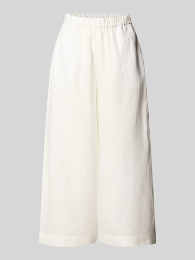 MM Wide Leg Leinenhose mit elastischem Bund Modell 'MINNIE' Offwhite 1