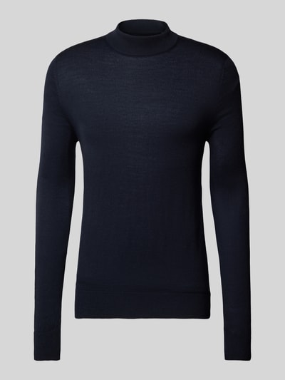 Christian Berg Men Gebreide pullover met turtleneck Marineblauw - 2