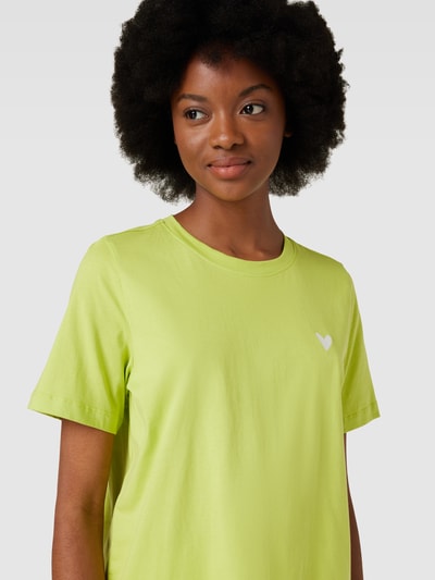 s.Oliver RED LABEL T-shirt met motiefstitching, model 'Heart' Neon groen - 3